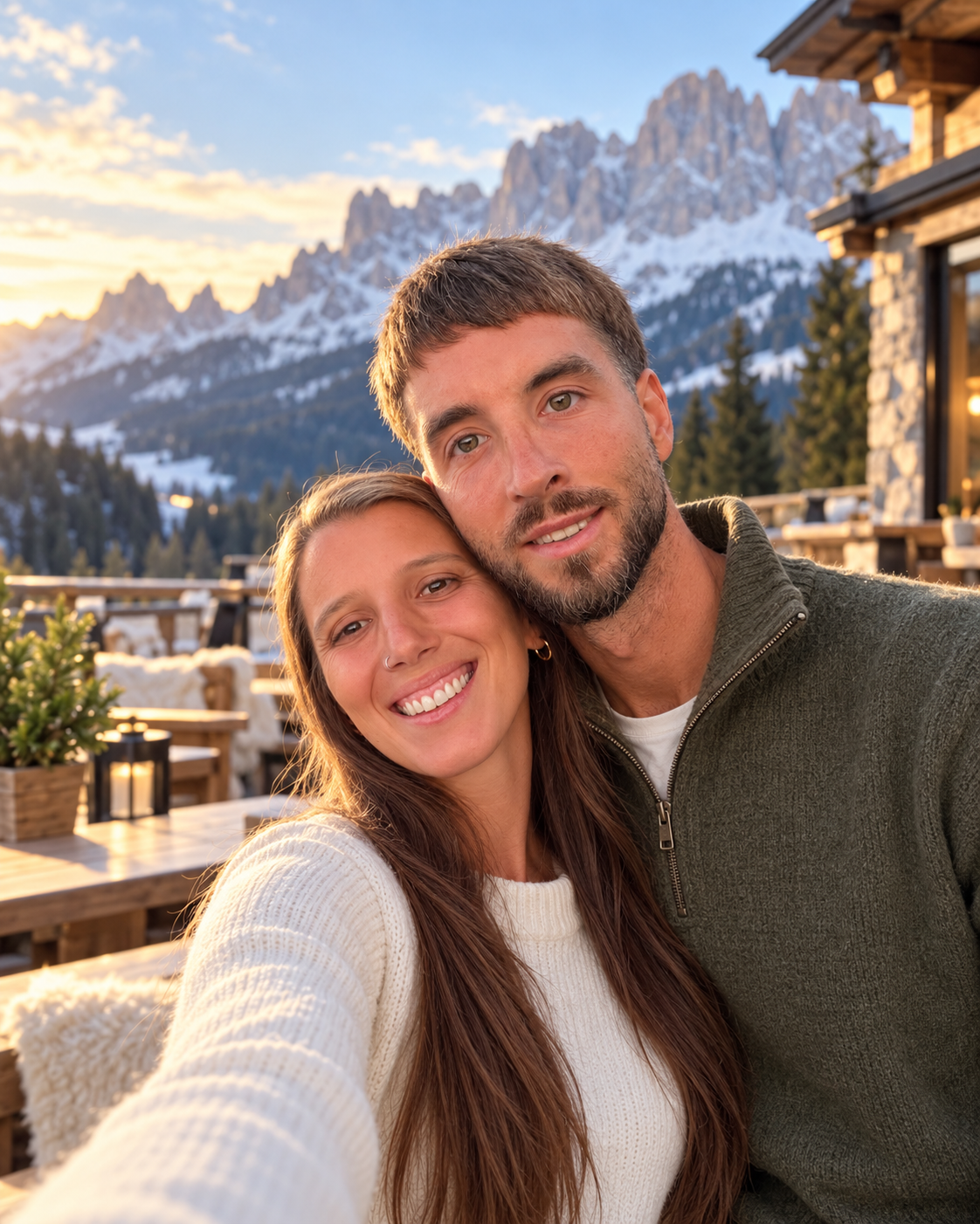 Sebastián e Brenda insieme durante il loro viaggio in Italia